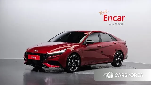 Hyundai Avante (CN7) 2023 Красный из Кореи