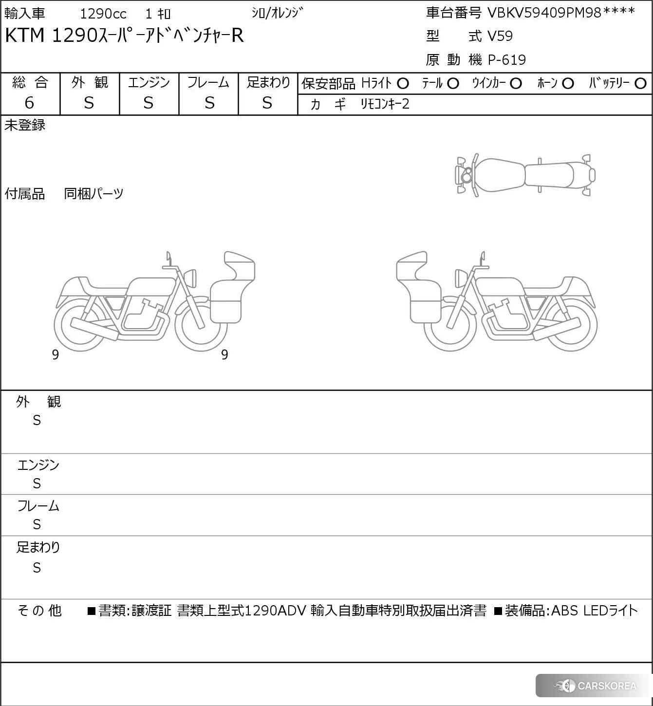 KTM 1290 SUPER ADVENTURE R 2023 из Японии, фото 5