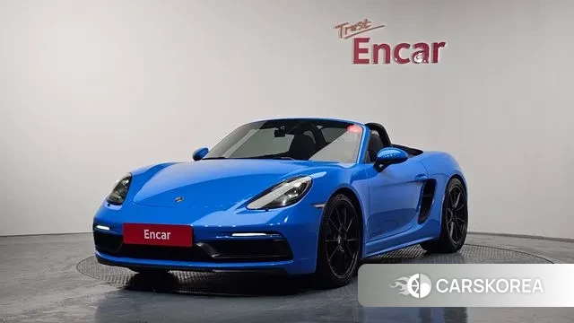 Porsche 718 Boxster 2023 Синий из Кореи