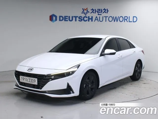 Hyundai Avante Hybrid (CN7) 2021 Белый из Кореи