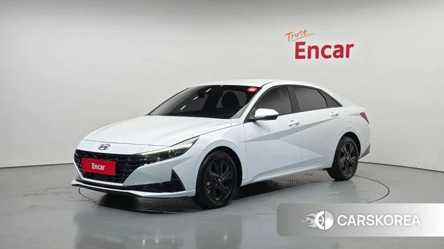 Hyundai Avante Hybrid (CN7) 2021 Белый из Кореи