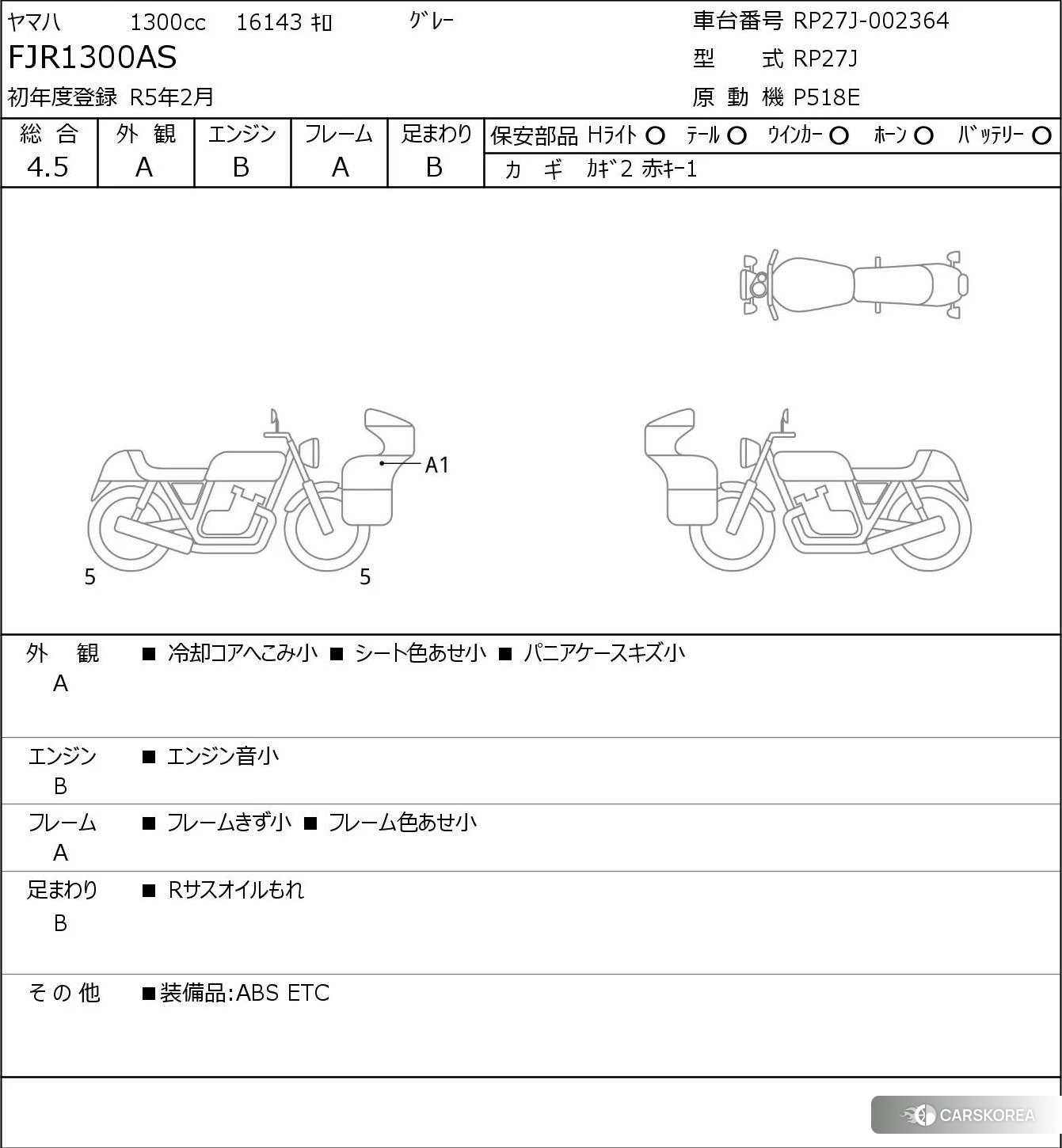 Yamaha FJR 1300 AS 2023 из Японии, фото 5