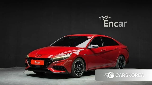 Hyundai Avante (CN7) 2023 Красный из Кореи