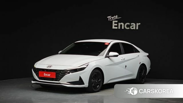 Hyundai Avante Hybrid (CN7) 2023 Белый из Кореи
