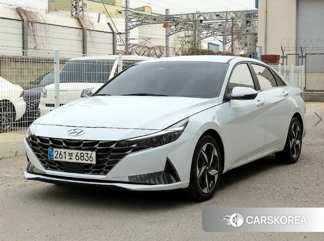 Hyundai Avante (CN7) 2021 Белый из Кореи