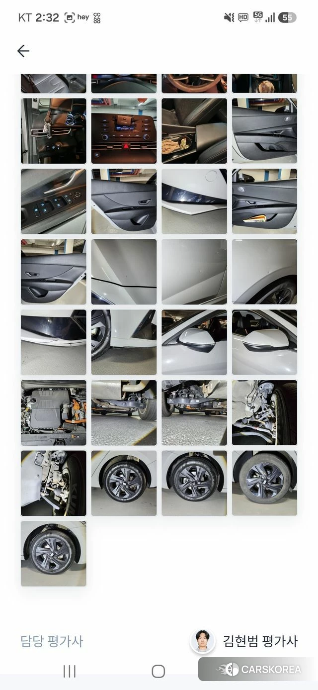 Hyundai Avante Hybrid (CN7) 2021 Серебристо-серый из Кореи