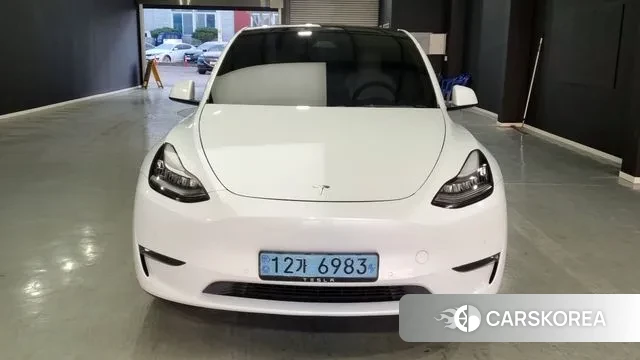 Tesla Model Y 2022 Белый из Кореи