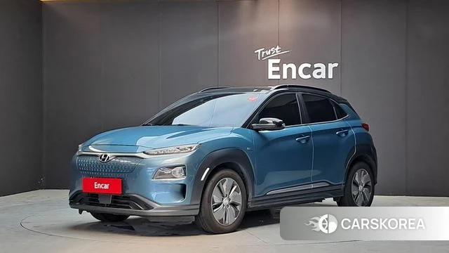 Hyundai Kona Electric 2019 Синий нефрит из Кореи
