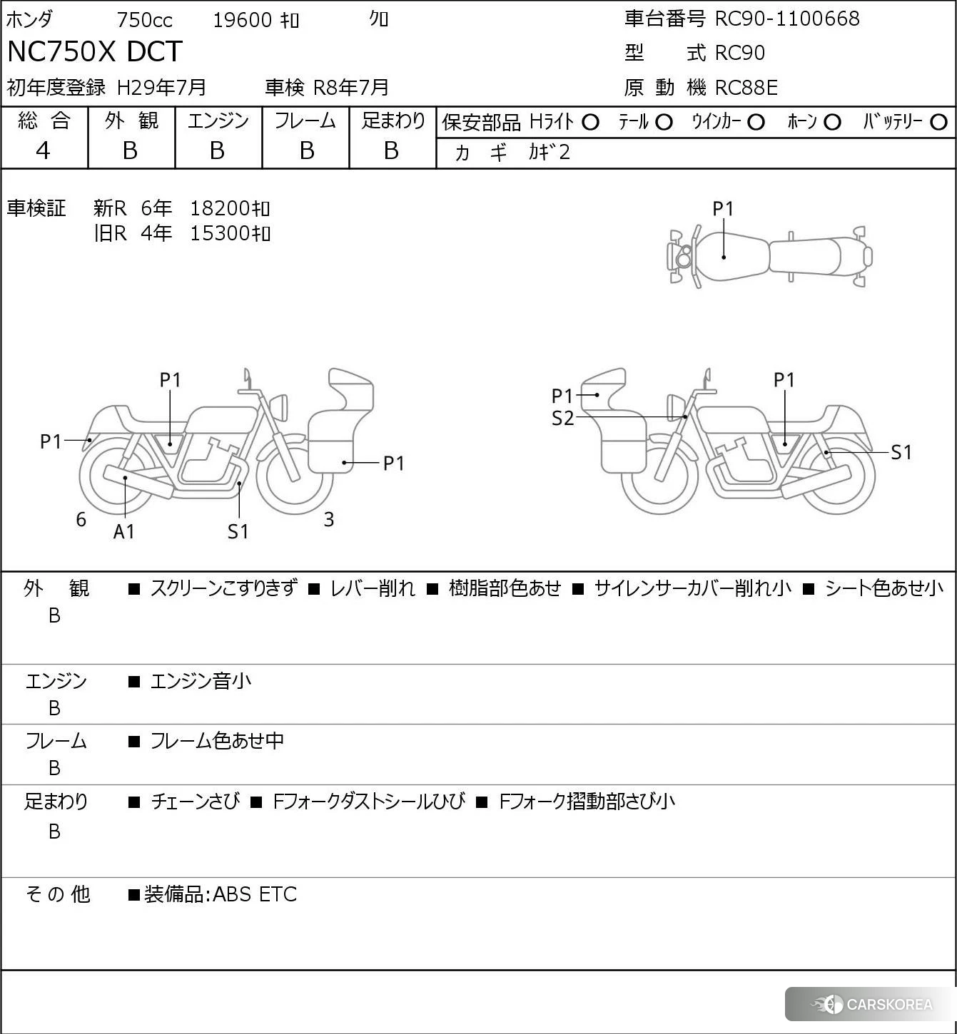 Проданный Honda NC750X id 3948097 из Японии, фото 5