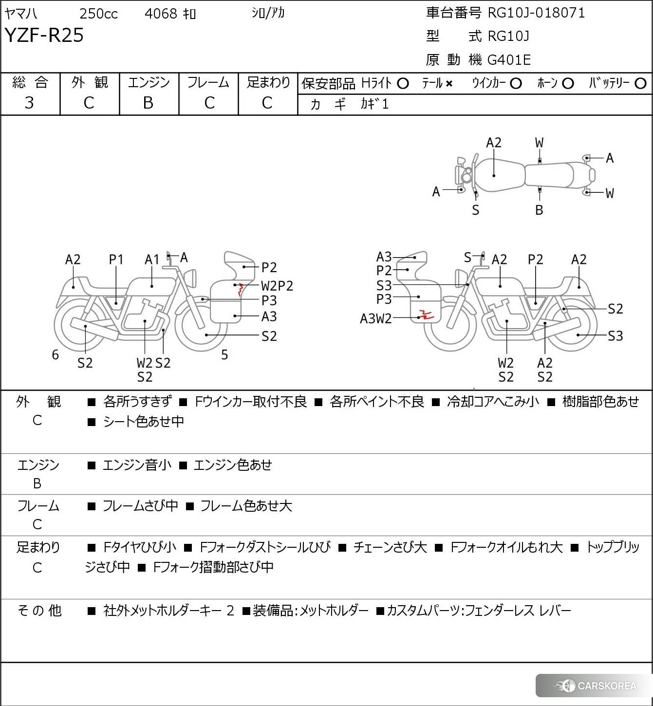 Yamaha YZF-R25 2016 из Японии, фото 5
