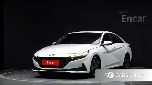 Hyundai Avante Hybrid (CN7) 2021 Белый из Кореи