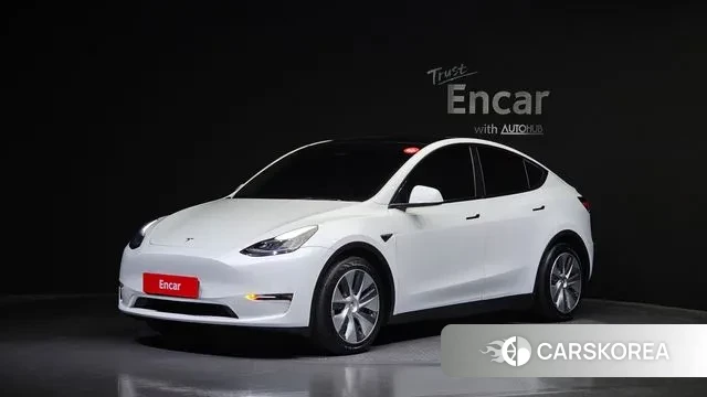 Tesla Model Y 2021 Белый из Кореи