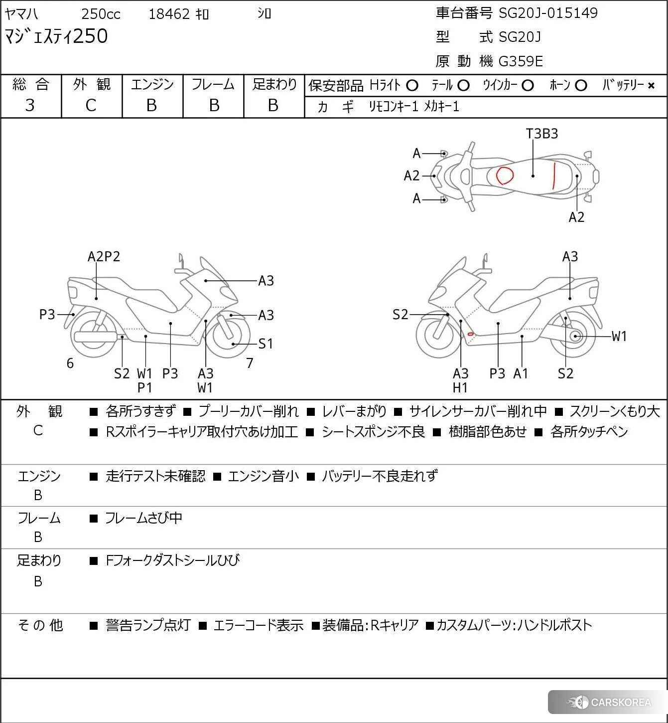 Yamaha MAJESTY 250 2011 из Японии, фото 5