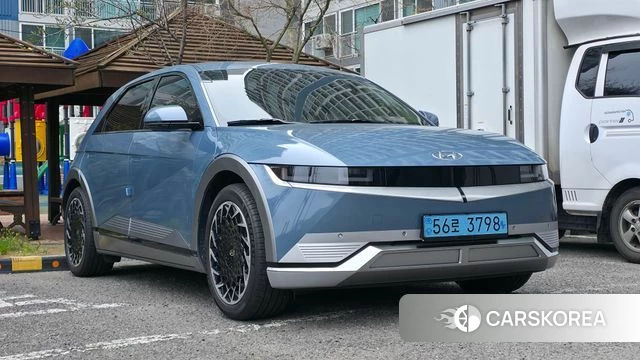 Hyundai Ionic 5 2021 Небесно-голубой из Кореи