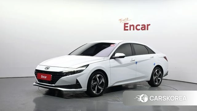 Hyundai Avante Hybrid (CN7) 2022 Белый из Кореи