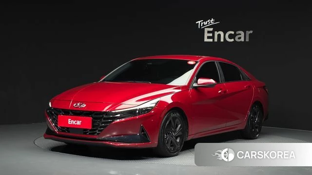 Hyundai Avante (CN7) 2021 Красный из Кореи