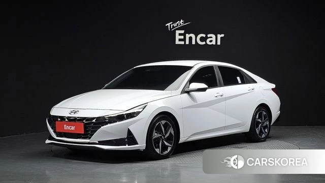 Hyundai Avante Hybrid (CN7) 2022 Белый из Кореи