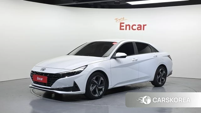 Hyundai Avante Hybrid (CN7) 2021 Белый из Кореи
