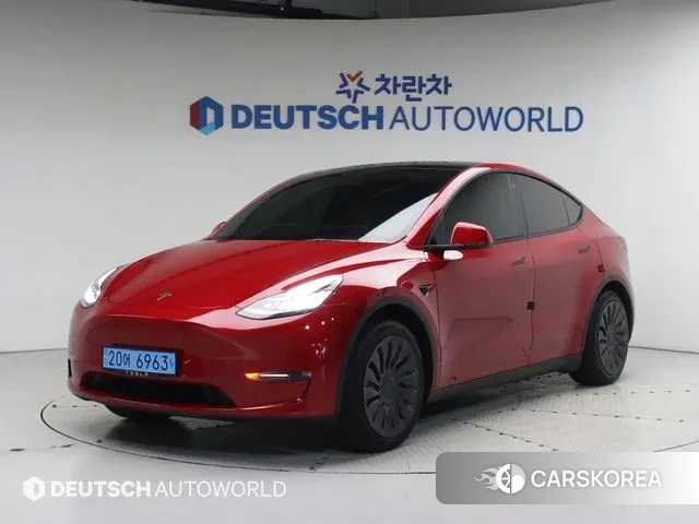 Tesla Model Y 2021 Красный из Кореи