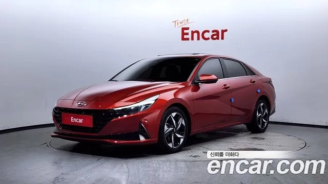 Hyundai Avante (CN7) 2021 Красный из Кореи