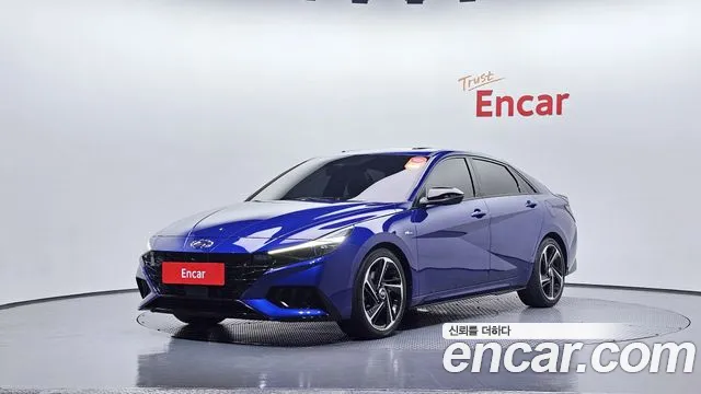 Hyundai Avante (CN7) 2021 Синий из Кореи