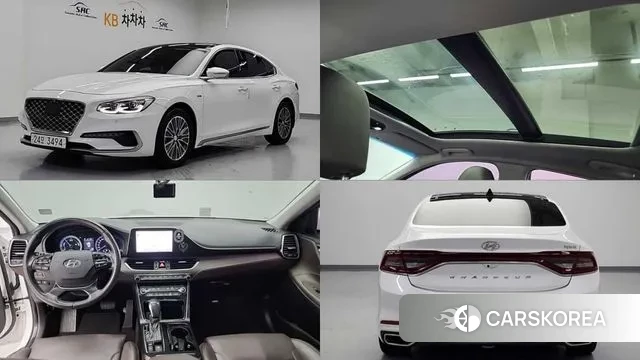 Hyundai Grandeur IG Hybrid 2018 Белый из Кореи
