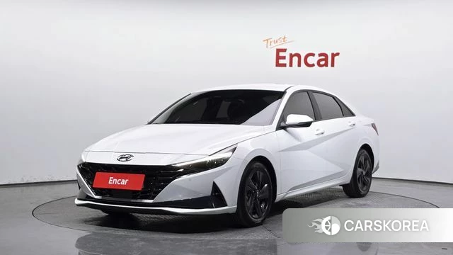 Hyundai Avante Hybrid (CN7) 2021 Белый из Кореи