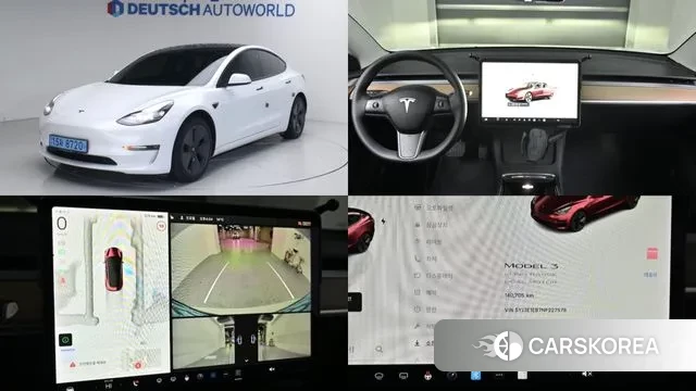 Tesla Model 3 2022 Белый из Кореи