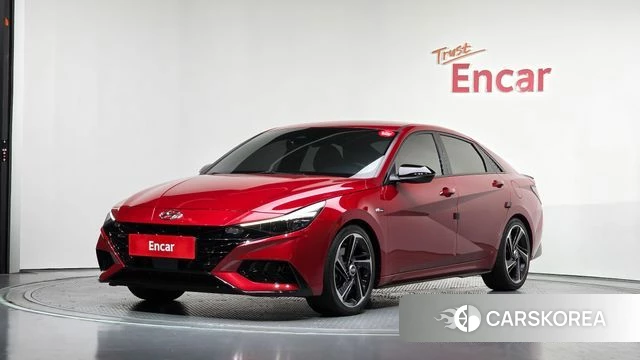 Hyundai Avante (CN7) 2021 Красный из Кореи