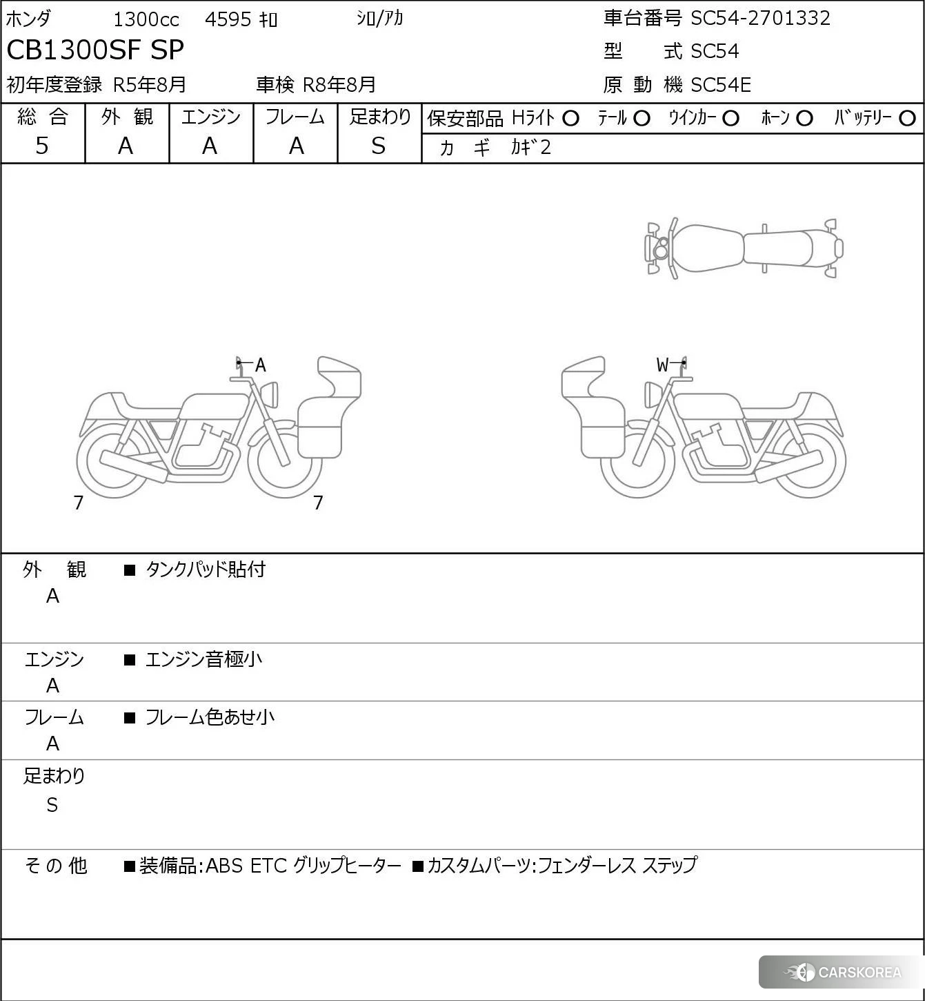 Проданный Honda CB1300SF SP id 4184719 из Японии, фото 5