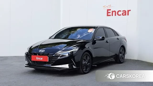 Hyundai Avante Hybrid (CN7) 2021 Черный из Кореи