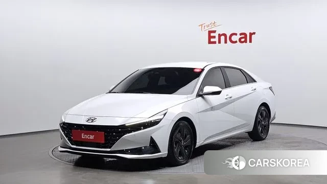 Hyundai Avante Hybrid (CN7) 2021 Белый из Кореи