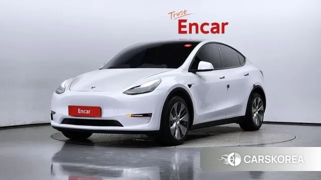 Tesla Model Y 2021 Белый из Кореи