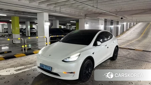 Tesla Model Y 2022 Белый из Кореи