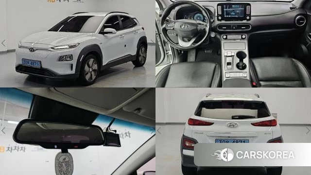 Hyundai Kona Electric 2019 Белый из Кореи