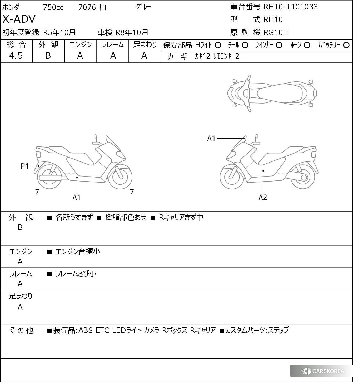 Проданный Honda X-ADV 750 id 3948397 из Японии, фото 5