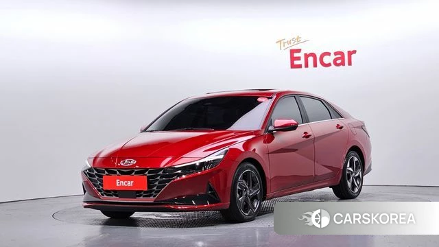 Hyundai Avante (CN7) 2022 Красный из Кореи