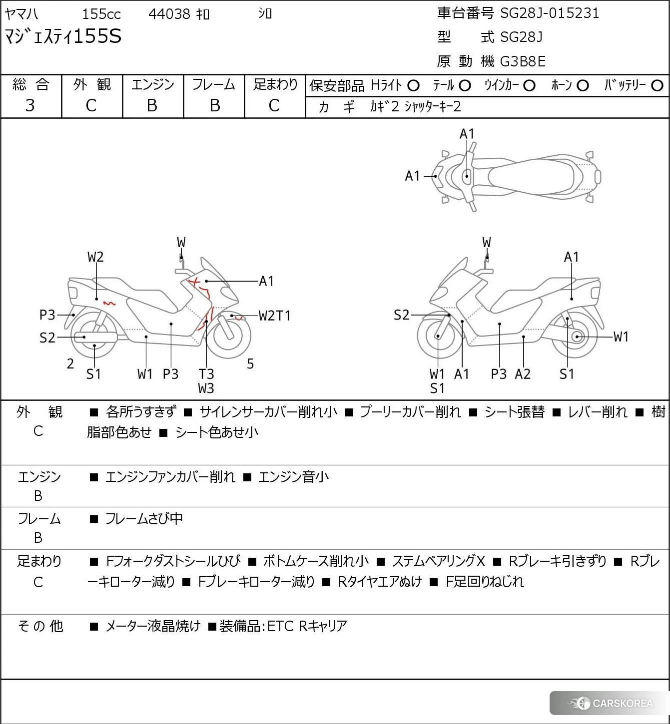 Yamaha MAJESTY 155S 2015 из Японии, фото 5
