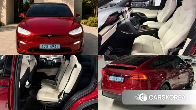 Tesla Model X 2023 Красный из Кореи