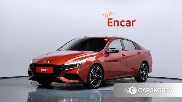 Hyundai Avante (CN7) 2021 Красный из Кореи