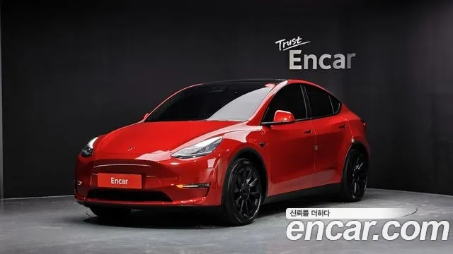 Tesla Model Y 2021 Красный из Кореи