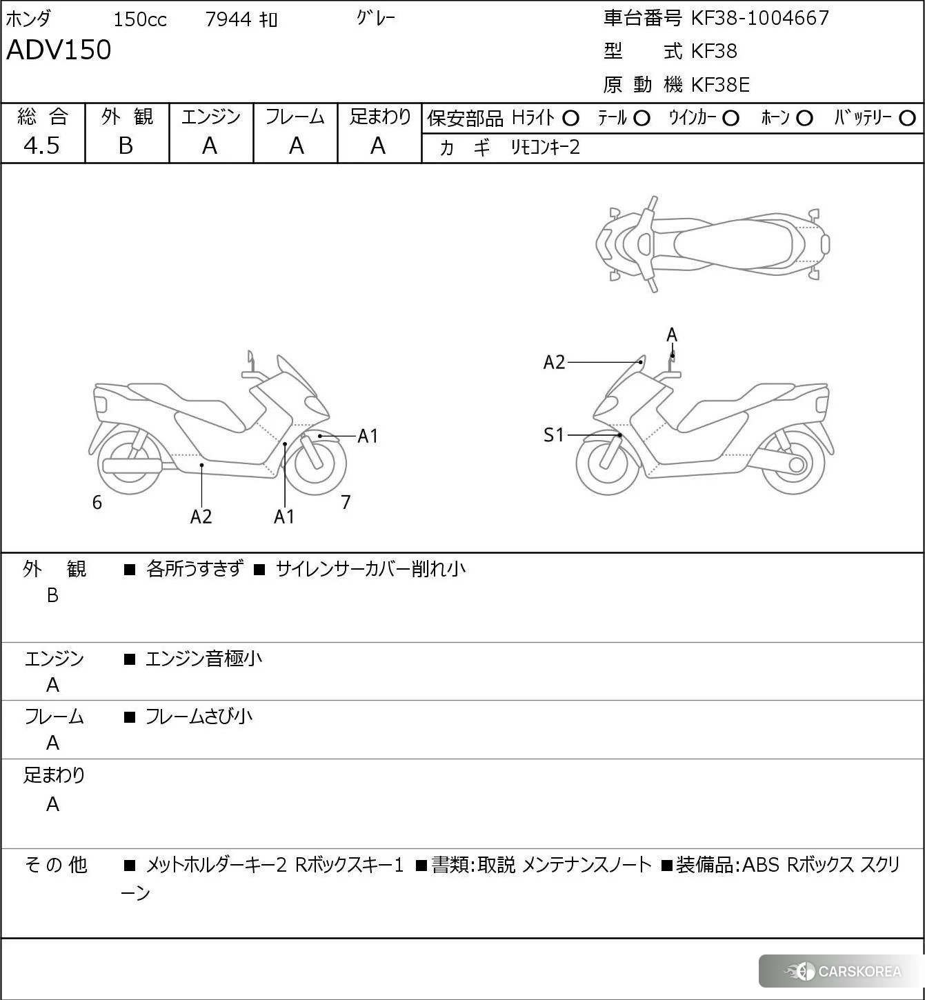 Проданный Honda ADV150 id 4184663 из Японии, фото 5
