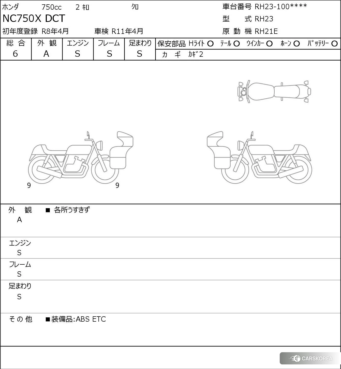 Проданный Honda NC750X DCT id 3948137 из Японии, фото 5