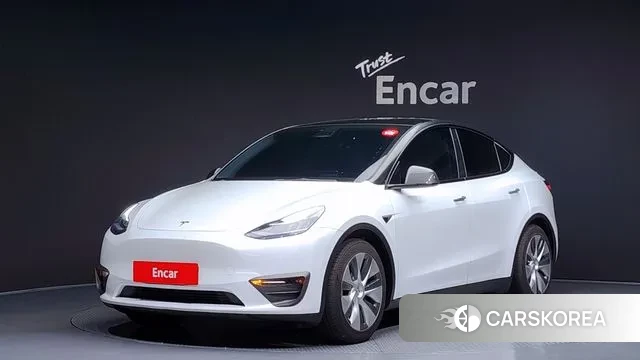 Tesla Model Y 2021 Белый из Кореи