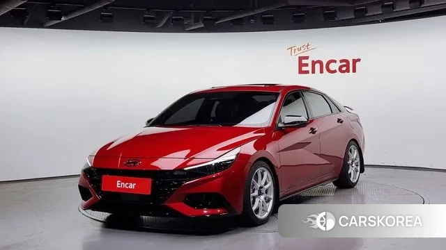 Hyundai Avante (CN7) 2022 Красный из Кореи