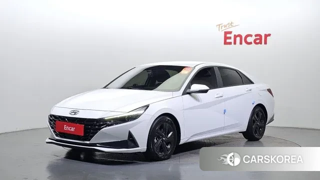 Hyundai Avante Hybrid (CN7) 2021 Белый из Кореи