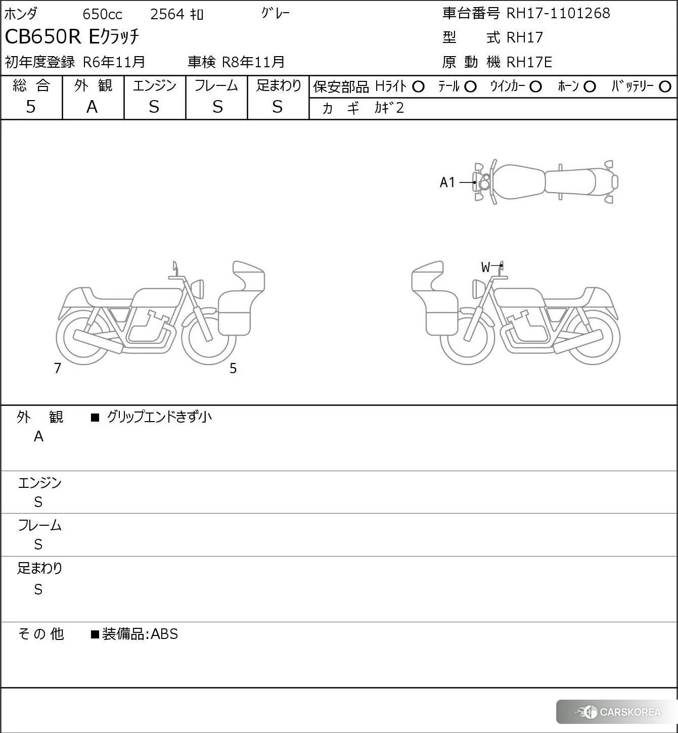 Проданный Honda CB650R E-CLUTCH id 4184684 из Японии, фото 5