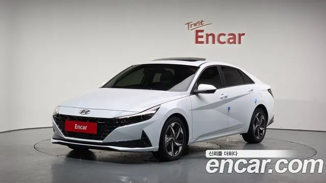 Hyundai Avante (CN7) 2021 Белый из Кореи