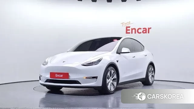 Tesla Model Y 2021 Белый из Кореи