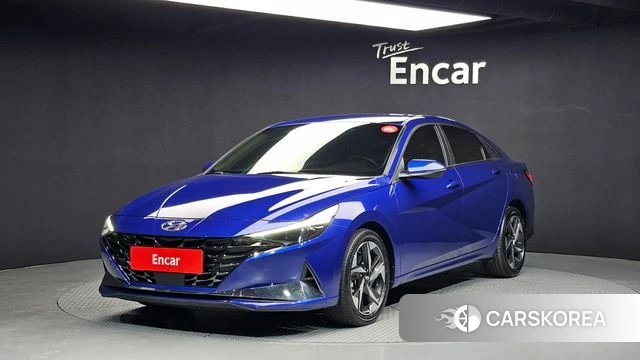 Hyundai Avante (CN7) 2021 Синий из Кореи